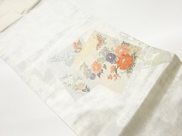 JAPANESE NAGOYA OBI / WOVEN BUTTERFLY